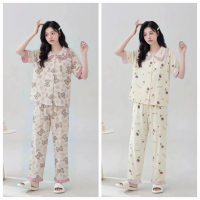 CPKCDWS -010326 - PIYAMA WANITA IMPORT CP KANCING BAHAN KATUN ORGANIK PREMIUM BY LEISURE WEAR