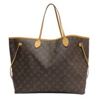 【二手名牌BRAND OFF】LOUIS VUITTON LV 路易威登 棕色 原花 帆布 NeverFull GM 托特包 M46978