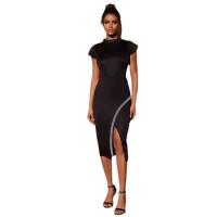 Black African Party Evening Dresses for Women Summer Africa Short Sleeve Polyester Bodycon Dress Long Maxi Gowns Africa Clothing