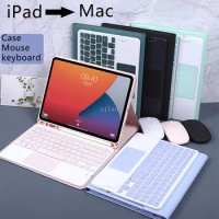 2022 Magnetic Keyboard Case for iPad Air 4 3 2 1 Case 10.2 7th 8th Wireless touch Keyboard and Mouse for iPad Pro 11 10.5 Air 3