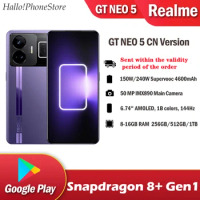 NEW Realme GT NEO5 5G Snapdragon 8+ 6.74" 140HZ 240W 150W SuperVooc 5000mAh NFC GooglePlay UI 4.0 50Mp OTA NEO 5