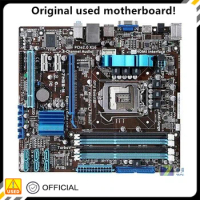 For P7H55-M Motherboard LGA 1156 DDR3 16GB For Intel H55 P7H55 Desktop Mainboard SATA II PCI-E X16 Used AMI BIOS