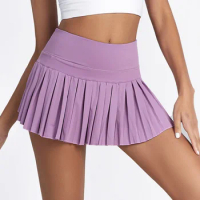 Women Sports Tennis Skirts Golf Fitness Shorts With Lining High Waist Athletic Running Short Quick Dry Workout Skort Pocket