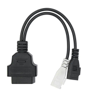 OBD II OBD2 Cable 2 x 2Pin to OBD2 16Pin Female Connector Cable Diagnostic Adapter for -Audi VAG Sea