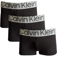 Calvin Klein 凱文克萊 CK凱文克萊 男士低腰內褲 精緻舒適 短版平口四角內褲 黑色3件組(CK男生四角內褲)