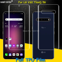 Front / Back Full Coverage Clear Soft TPU Film Screen Protector For LG V60 lgv60 ThinQ 5G 6.8" Cover Curved Parts (Not Glass)