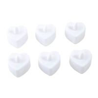 6pcs Heart LED Tealight Candles Operated Love Electric Tea Lights for Valentine's Day Wedding dropshipping