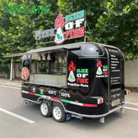 WECARE Mobile Coffee Bar Trailer Concession BBQ Ice Cream Pizza Truck Fully Equipped Remolque De Comida Fast Food Truck Trailer
