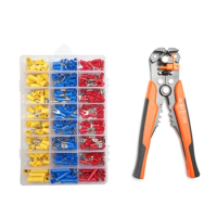Wire Crimping Tool Set,Crimp Spade Terminal Assorted Electrical Wire Cable Connector Kit Crimp Spade Insulated Ring Fork Durable