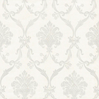 【特力屋】神采耐燃壁紙-大馬士革花紋-灰白NN35823