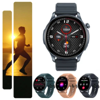 Smart Watch AMOLED Display Health Monitor Hi-Fi BT Phone Calls Wristwatch 1.43-Inch Screen for Men Women for Android IOS