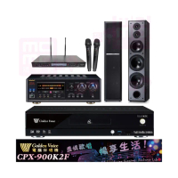 【金嗓】CPX-900 K2F+DSP-A1II+SR-889PRO+TDF M6(4TB點歌機+擴大機+無線麥克風+喇叭)