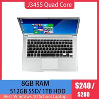 14 Inch Laptop Windows 10 Pro 8GB RAM 256GB 512GB SSD or 1TB HDD 1920*1080 Cheap Student Laptops Portable Notebook Wifi Computer