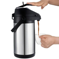 Airpot Hot &amp; Cold Drink Dispenser, Coffee Dispenser, Stainless Steel Thermos Urn