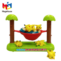 日本正版 寶可夢 吊床平衡遊戲 疊疊樂玩具 平衡遊戲 桌遊 派對遊戲 皮卡丘 卡比獸 - 508876