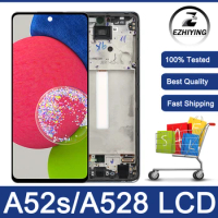 6.5" Super AMOLED LCD For Samsung A52s A528 Display Touch Screen Digitizer LCD For Samsung A52S 5G A528B LCD Replacement Parts
