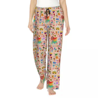 Custom Karol G Pajama Pants for Women Reggae Ainger Lounge Sleep Drawstring Sleepwear Bottoms with Pockets