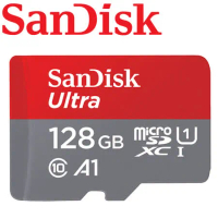 【公司貨】SanDisk 128GB 140MB/s Ultra microSDXC U1 A1 記憶卡(無轉卡)