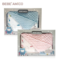 BEBE AMiCO-童趣故事(貝貝豆)四季毯禮盒(加大款)-2色