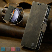 for samsung z fold5 Business Leather Coque Case for Samsung Galaxy Z Fold 5 Fold5 Zfold5 Wallet Function Cell Phone Cover