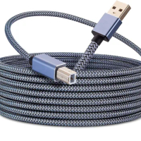 3m 5m 6m 8m USB Printer Cord 2.0 Type A Male to B Male Cable Scanner Cord High Speed Compatible with HP,Canon,Dell,Epson,More