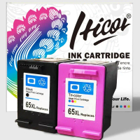 Hicor 65 XL 65XL for HP65xl Premium Remanufactured Color Ink Cartridge  for HP DeskJet  Printer 3720