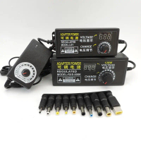 อะแดปเตอร์จ่ายไฟแบบปรับได้, 24W, 48W, 220v AC เป็น DC, มีให้เลือก 3V, 6V, 8V, 12V, 9V, 10V, 5V, 24V,