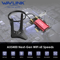 Wavlink 5400Mbps WiFi 6E Intel AX210 PCIe Wireless WiFi Adapter Tri-Band 2.4G/5G/6Ghz 802.11AX For Bluetooth 5.3 Network Card