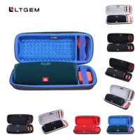LTGEM Hard Travel Case for JBL Charge 4 Portable Waterproof Wireless Bluetooth Speaker - Black. Fits USB Cable and Charger