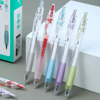 2025lala Double Ballpoint Pen Refill Silicone Sleeve Student Retractable Gel Pen High-Value Statione