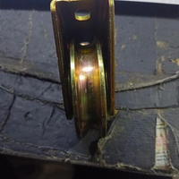 Roda Pagar Pintu Pagar 8cm bulat Katrol Besi As Kuning