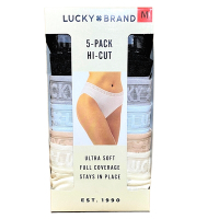 (福利品)Lucky Brand 女內褲五入組-時尚組合-L