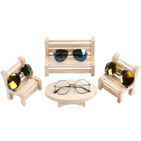 眼鏡架 眼鏡支架 眼鏡展示架 新款實木創意眼鏡櫥窗眼鏡店擺設展示托盤道具耳環耳釘飾品擺放架『ZW7446』