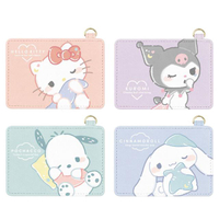 小禮堂 Sanrio 三麗鷗 皮質伸縮票卡包 (愛睏款) Kitty 大耳狗 酷洛米 帕恰狗