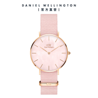 Daniel Wellington DW 手錶 Petite Coral 32mm 珍珠貝織紋錶-玫瑰金 DW00100515