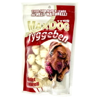 MAX DOG Tyggeben 2.5吋牛皮結骨-20入 雙結牛奶 牛皮骨 牛皮骨 打結骨 狗零嘴 潔牙 磨牙