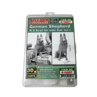 【PowerFalcon】Freedom 1/16 德國狼犬「坐姿」for R75機車邊車(616007 模型組裝 動物模型 擬真模型)