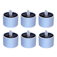 6PCS Weatherproof Solar Powered Candles Flameless Solar Candles LED Solar Candles Flameless Lights For Garden Camping Durable