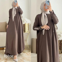 【NEW】 GAMIS MECCA DAILY DRESS GAMIS BATWING OVERSIZE CRINKLE INARA DRESS UMROH DRESSHAJI UMROH HITAM