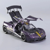 โมเดลสปอร์ตโลหะผสม, Pagani, สเกล 1:36, ดึงกลับ, เหมาะสำหรับเด็กและเด็กทารก, ของเล่นรถแข่ง, เปิดประตู