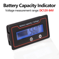 Digital Lead Acid Lithium Battery Capacity Indicator Car Motorcycle Digital Voltmeter Voltage Tester Meter Tool 12V/36V/48V/72V