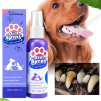 Pet Teeth Cleaning Spray Oral Care Remove Tooth Stains Keep Fresh Breath for Cats and Dogs Whitening Remove bad breath