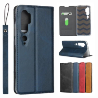 Premium Leather Case for Xiaomi Mi Note 10 Pro / Xiaomi Note10 Ultra-Thin Retro Flip Case Magnetic adsorption cover Fundas Coque