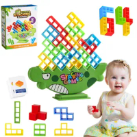 Children Balance Stacking Games Toddlers Puzzle Toy Montessori Educational Sensory Toys for 3Y Building Tower Blocks Kids Gifts