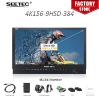 Seetec 4K156-9HSD-384 15.6 Inch IPS UHD 3840x2160 4K Broadcast Monitor with 3G-SDI HDMIx4 Quad Split Display Director Monitor