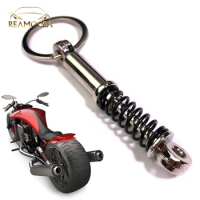 Reamocea Car Auto Coilover Spring Shock Absorber Key Chains Ring Keyrings For Car Suspension Keychain 7cM Car Accessories