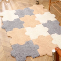 拼圖地毯 巧拼絨毛地墊 拼接地毯(42.5x32.5cm)