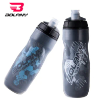 BOLANY 650ml MTB Bicycle Water Bottle PP5 Silicone Double Layer Heat-proof and Ice-proof Outdoor Riding Large Capacity Water Cup