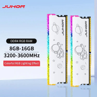 JUHOR RGB DDR4 8GB 16GB 3200MHz Memoria Ram DDR4 RGB DIMM Desktop Gaming Memory Ram
