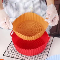 Air Fryer Silicone Pot Air Fryer Oven Accessories Replacement for Flammable Parchment Liner Paper No Need to Clean the Air Fryer